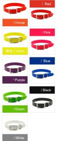 Dirty-Resistant Tpu Pet Collar With Festive Colors And Patterns (Color: Yellow, size: L)