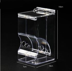 Transparent Plastic Hamster Feeder Food Box - Innovative Fixable Design (Style: Zs01)